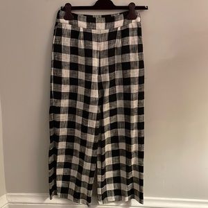 Whistles black and white check culottes